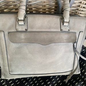 Rebecca Minkoff Regan suede gray leather satchel